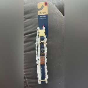 Blue, Gold, with Sherpa Wrangler dog collar
